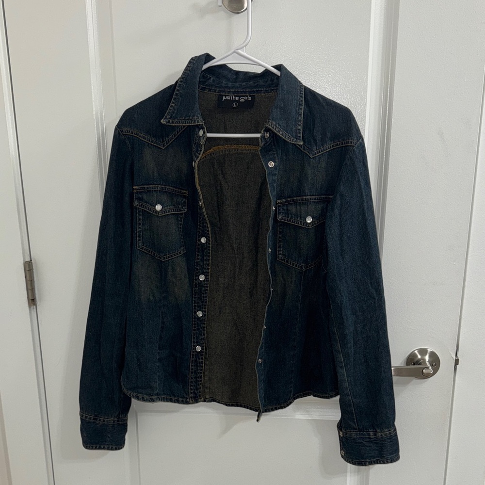 Vintage Dark Blue Denim Jacket